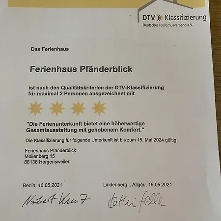Traumferienhaus Pfaenderblick Mit 4 Sternen