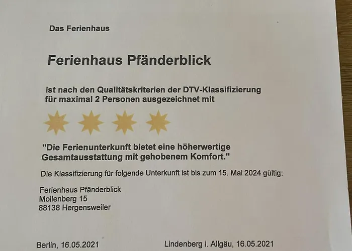 Traumferienhaus Pfaenderblick Mit 4 Sternen